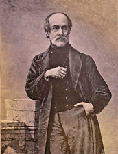 1886 Vintage Magazine Illustration Joseph Mazzini italian Leader picture
