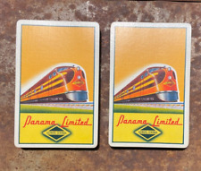 1940 Scarce Vintage Illinois Central Panama Limited Railroad Playing Cards 49/52 picture