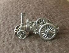 FROM PAGEANT PEWTER UK - VINTAGE PIN - MINIATURE TRACTION ENGINE picture
