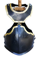 The Cursed Black Medieval Knight Steel Practice Cuirass Gorget Set picture