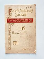 1879 - 1919 F W Woolworth Co 40th Anniversary Souvenir Brochure Booklet picture