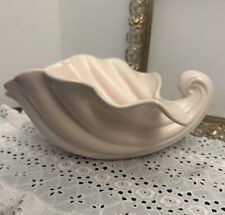 Rare Vintage Fitz and Floyd Large Pale Pink Nautical Seashell Bowl Decor picture