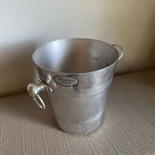 Vintage Champagne Ice Bucket Silver Aluminum Made In India Used picture