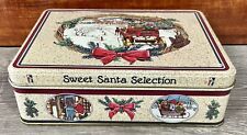 Vintage Wolfgang Candy Tin Home For The Holidays Sweet Santa Selection 8x6x2.5 picture