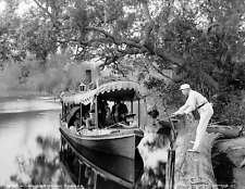 1897 Boat On the Tomoka River Florida Vintage Retro Old Photo 8.5