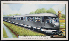 NETHERLANDS RAILWAYS  Diesel Unit    Vintage 1930's Railway Card  WC06M picture