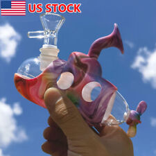 4.9 Inch Glass Bong Colorful Silicone Submarine Smoking Hookah Water Pipe w/Bowl picture