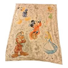VTG Disney Tinkerbell/ Alice/ Mickey Throw Blanket 4x6 D7 picture