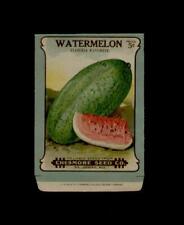 1910's WATERMELON GEM LITHO SEED PACKET 5 CENTS-CHESMORE SEED, ST. JOSEPH, MO  picture