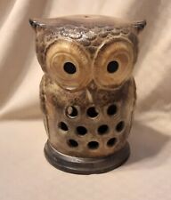 Vintage 60s Ceramic Pottery Owl Incense Burner Holder Made In Japan picture