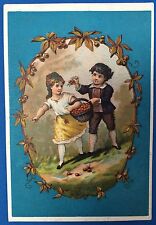 1880s KING CEREAL Oats Wheat Hominy Grits Victorian Advertsng TRADE CARD Chicago picture