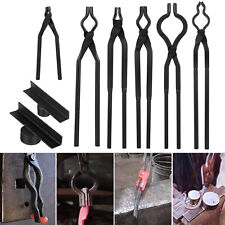 8PCS Beginner Blacksmith Tool Set Expert Replacement Tongs / Blacksmith Starter picture