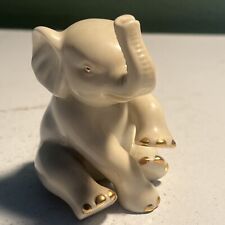 Lenox “Sitting Elephant” Classic Ivory Miniatures Gold Trim picture