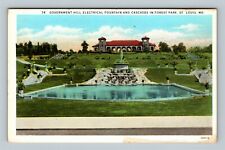 St. Louis MO, Forest Park, Government Hill, Fountain, Missouri Vintage Postcard picture