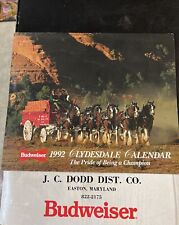1992 Budweiser Clydesdales Calendar, Anheuser-Busch, Beer, Horses, # 026-315 picture