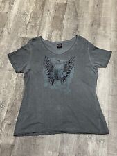 Harley Davidson Womens Blinged Out Eagle Wing Tshirt XL picture