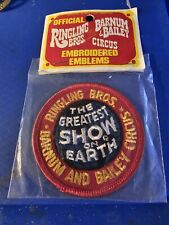 Vintage Ringling Brothers B & B  Embroidered Circus Patch Original Packaging picture