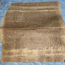 Antique Declaration Of Independence Parchment - Needs TLC picture