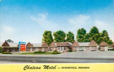Chateau Motel, Evansville, Indiana - Vintage Postcard - Motor Court Roadside USA picture