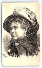 1880s ACTRESS MINNIE HAUCK VICTORIAN TRADE CARD P134 picture