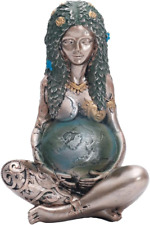 Goddess Statue, Gaia Statue Mother Earth Nature Moon Statues, Resin Witchy Spiri picture