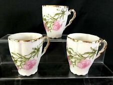 Three Matching Antique ROYAL BAVARIAN Germany Porcelain Demitasse Chocolate Cups picture