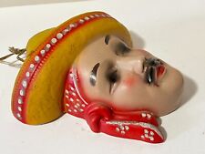 VINTAGE CHALKWARE MEXICAN MAN STRING HOLDER picture