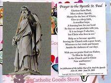 St. Paul with Prayer to the Apostle Saint Paul  - Paperstock Holy Card picture