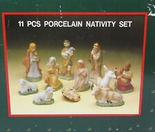 Vintage 11 pcs Porcelain Nativity Set. picture