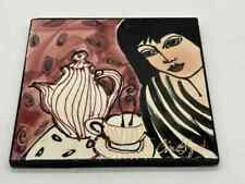 Rare Cindy Jackson Hand painted Tile picture