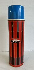 1971 King-Seeley ICY-HOT Quart Size Thermos Red/Black stripes Vintage picture