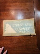 NOS Double Sided Cypress Creek Community Watch  picture