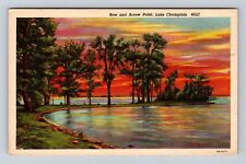 Isle La Motte VT-Vermont, Lake Champlain Bow & Arrow Point, Vintage Postcard picture