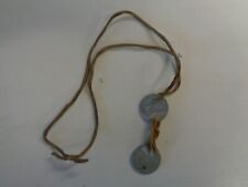 WW1 US Army Dog Tags On Original Tape Cord 1918 Aluminum Circular Discs picture