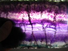 664g 1.4lbs 163x115mm FLUORITE LARGE SLAB W/STAND HUNAN CHINA NICE COLOR picture