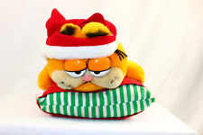 VTG 1981 Garfield Santa Sleeping On A Pillow Dakin Plush Christmas  picture