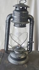 Vintage Dietz Kerosene Lantern Crackled Black and Silverc picture