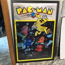 Vintage Pac-Man Poster Framed Holographic 3D 1980s Video Arcade Game   picture