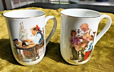 Norman Rockwell Museum Mugs (2) Vintage 1982 Japan picture
