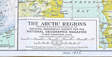 ⫸ 1925-11 November ARCTIC REGIONS National Geographic Map Single-side Map (941) picture