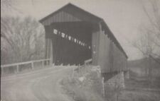 Vintage PUTNAM CO  ind IN  WALNUT CREEK COVERED BRIDGE  REAL PHOTO postcard RPPC picture
