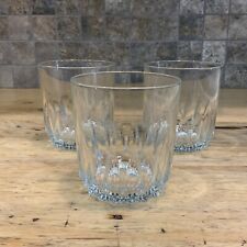 Lot 3 Vtg Luminarc Whiskey Glass Vertical Cut Rocks Barware Low Ball Old Fashion picture