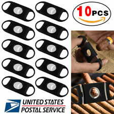 10 x Pocket Cigar Cutter Stainless Steel Double Blades Guillotine Knife Scissors picture