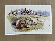 Postcard Cowboy Artist Charles M. Russell Dudes Horseback Western Vintage PC picture