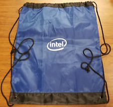 Intel Backpack Bag Convention Swag Blue One Pocket Foldable Large Vintage picture