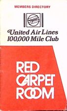 United Air Lines 100,000 Mile Club Red Carpet Room Members Directory picture