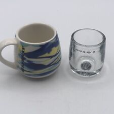 Starbucks Watercolor Demi Espresso Cup With One Ounce Measuring Glass picture