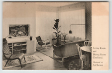 Postcard 1939 NY World's Fair Living and Dining Room at the Swedish Exhibition picture