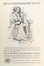 1905 Eaton-Hurlbut Correspondence Papers Vintage Stationery Printed Ad 8x5.5