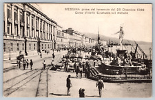 c1910s Messina Italy Before Earthquake Corso Vittorio Emanuele Vintage Postcard picture